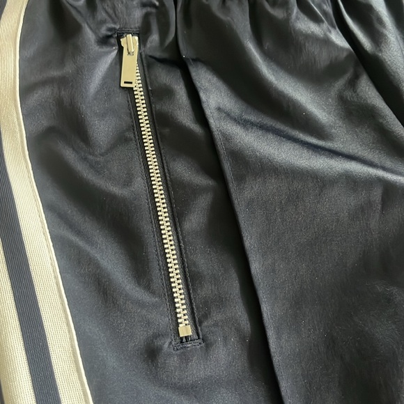ADIDAS SATIN NAVY BLUE CAPRIS TRACK PANTS - Picture 5 of 6